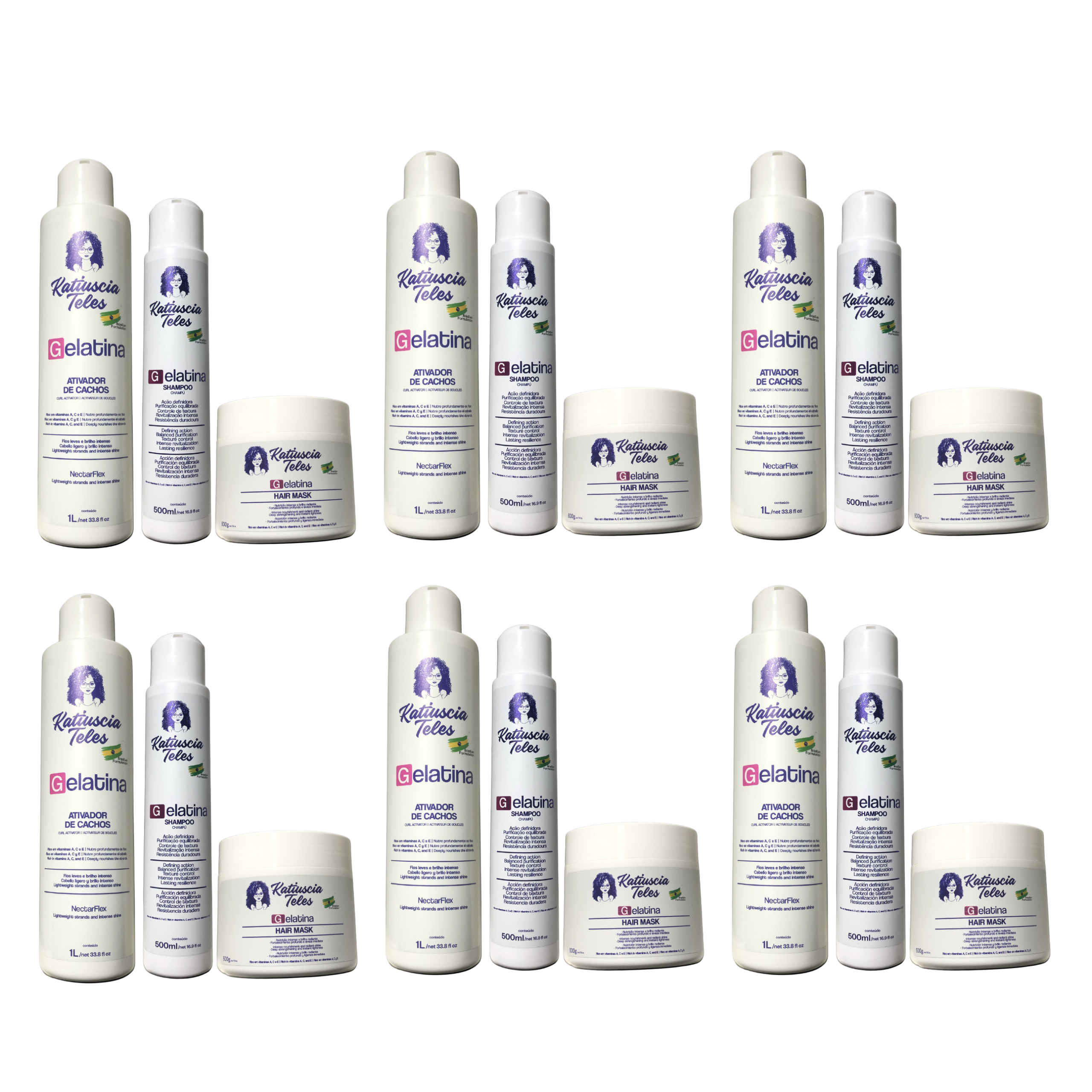 Kit Gelatina Atacado 6 unidades